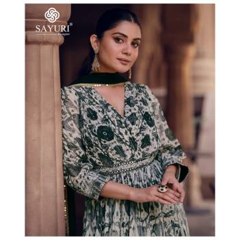 KESAR BY SAYURI DESIGNER GEROGETTE GOWN WHOLESALER IN INDIA